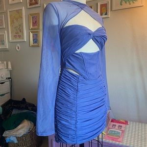 Mistress Rocks Corset dress blue